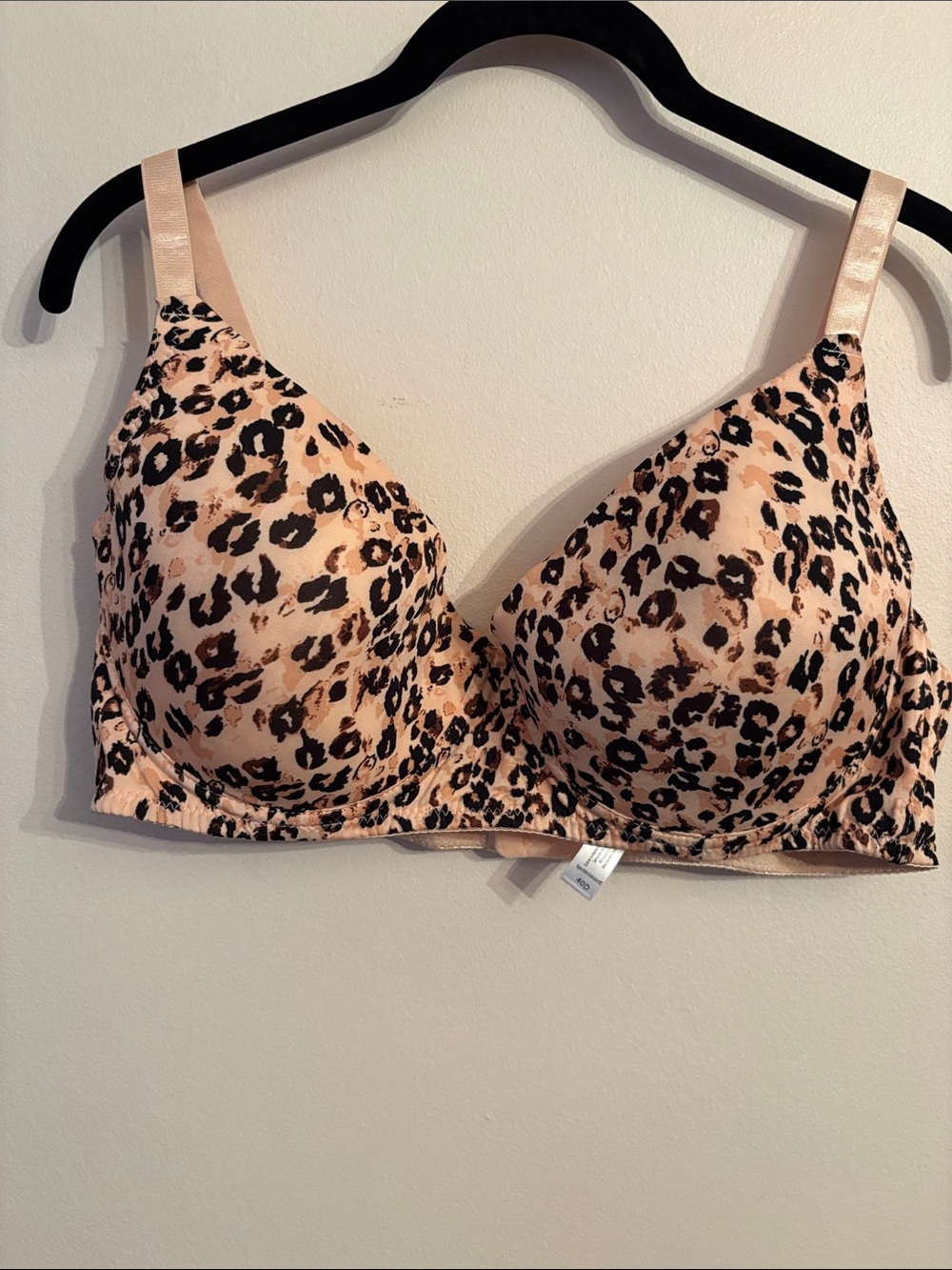 Leopard Print Underwire T-Shirt Bra - Blush